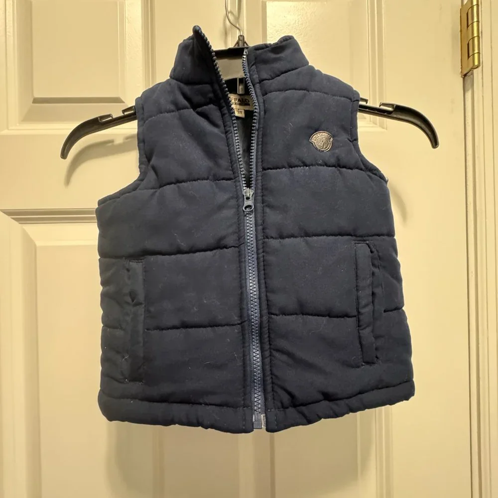 Buffalo David Bitton size 3 navy blue zip up vest